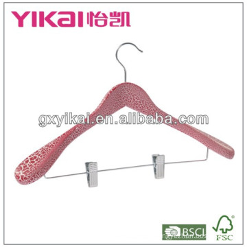 luxury wooden suit hanger with Fissure painted